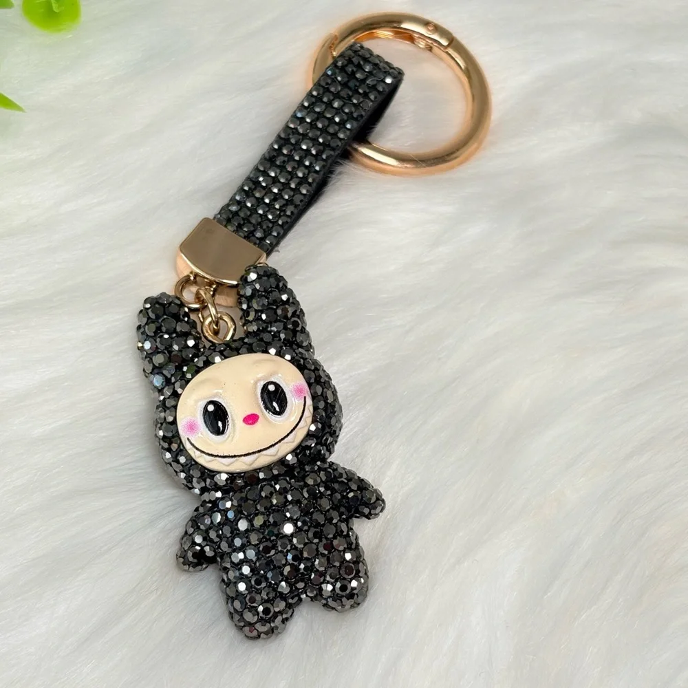 Sparkling Black Character Keychain/Bag‎ Charm